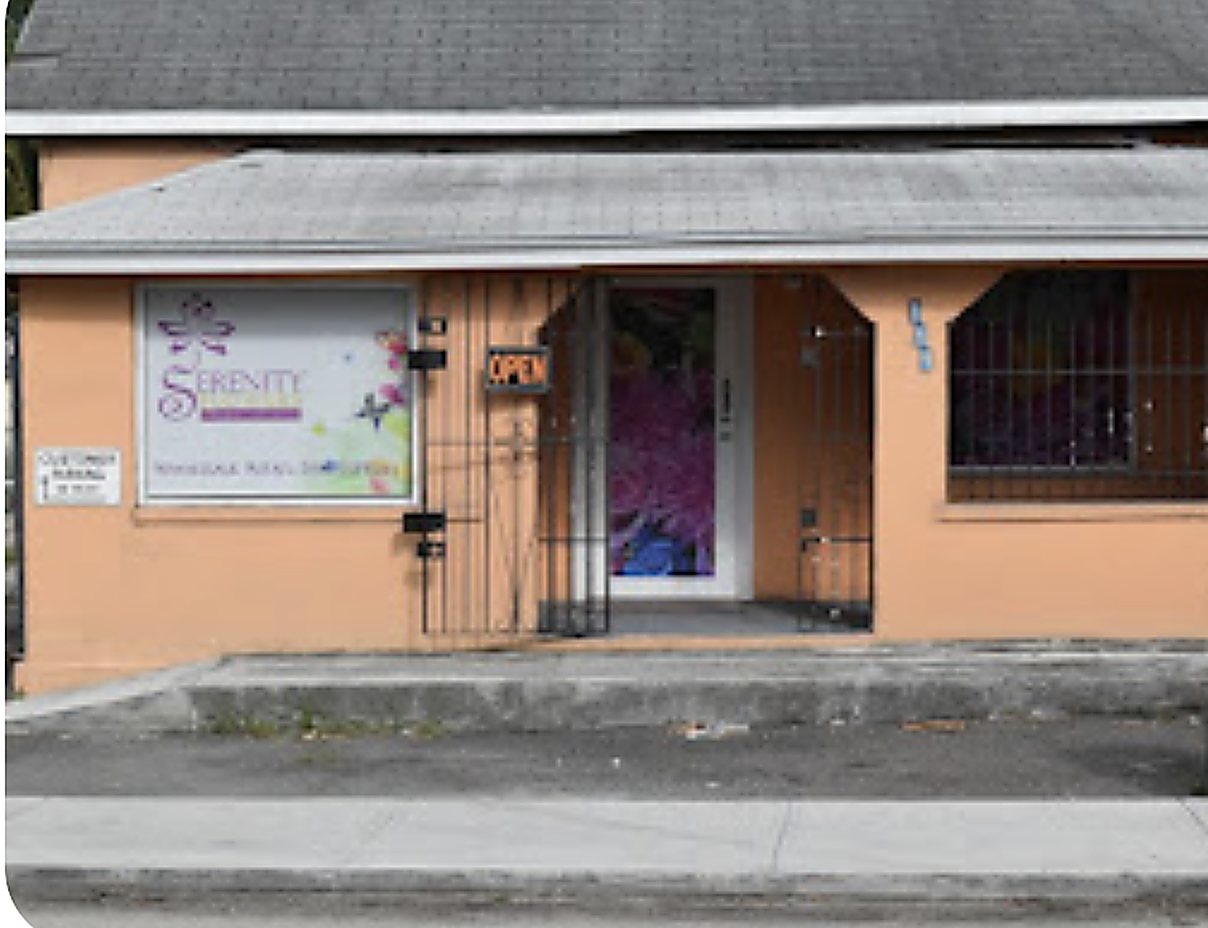 The Serenity Flowers shop front on Nassau Street in Nassau